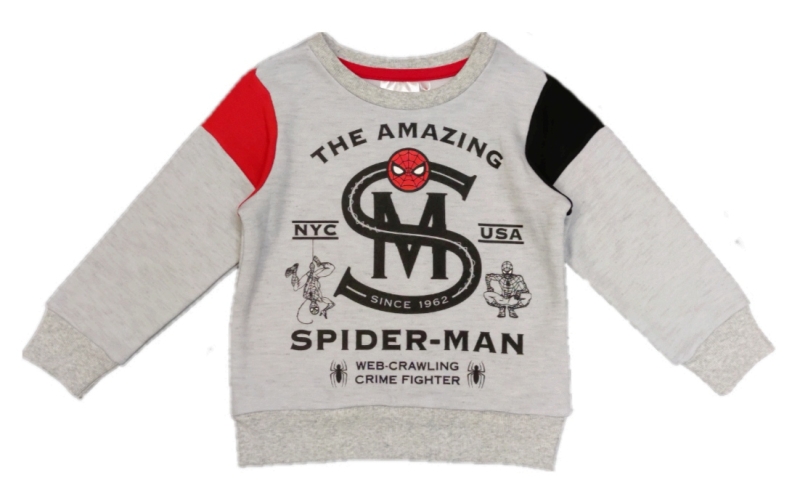 Spiderman Pullover in grau für Jungen